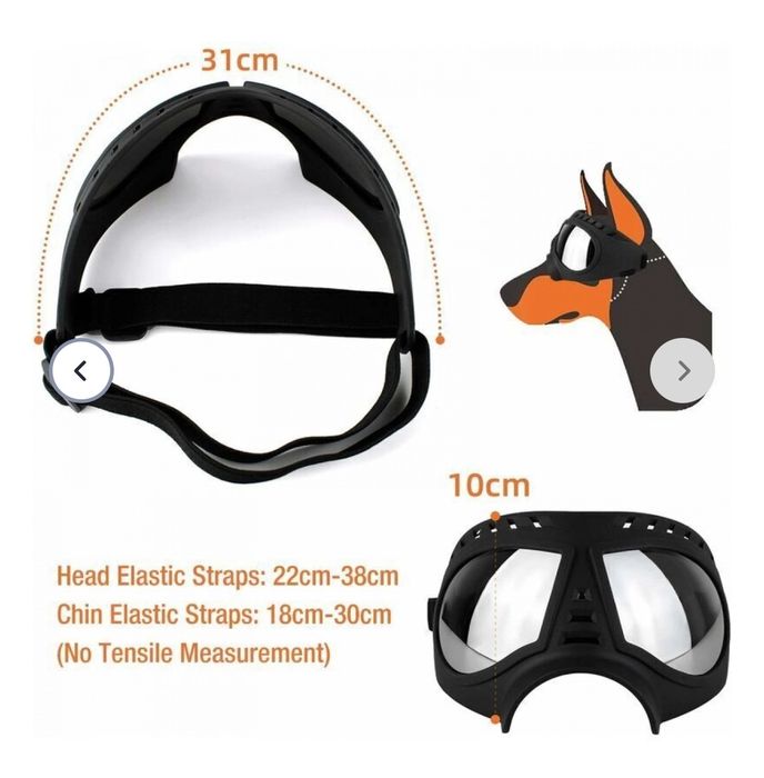 óculos de proteção tática e solar para cães de médio