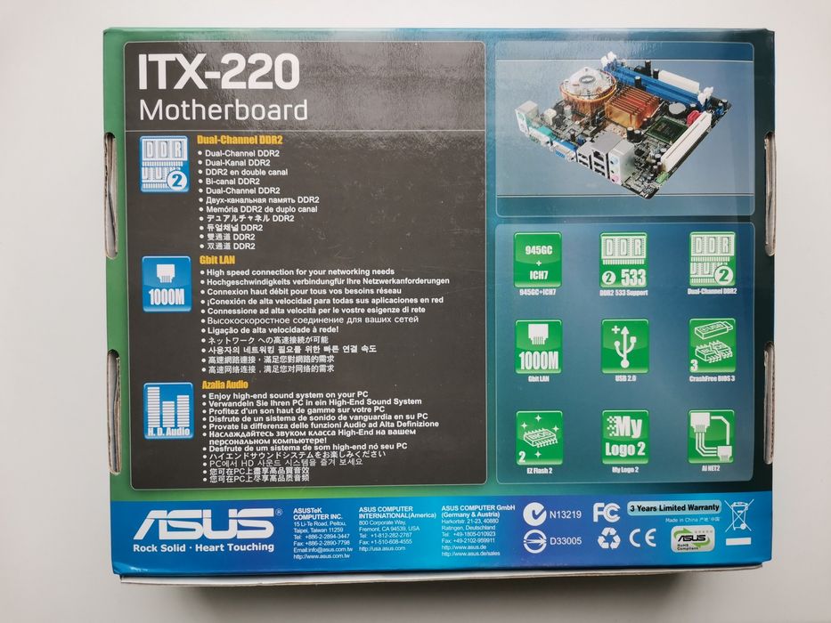 Продам материнську плату ASUS ІТХ-220