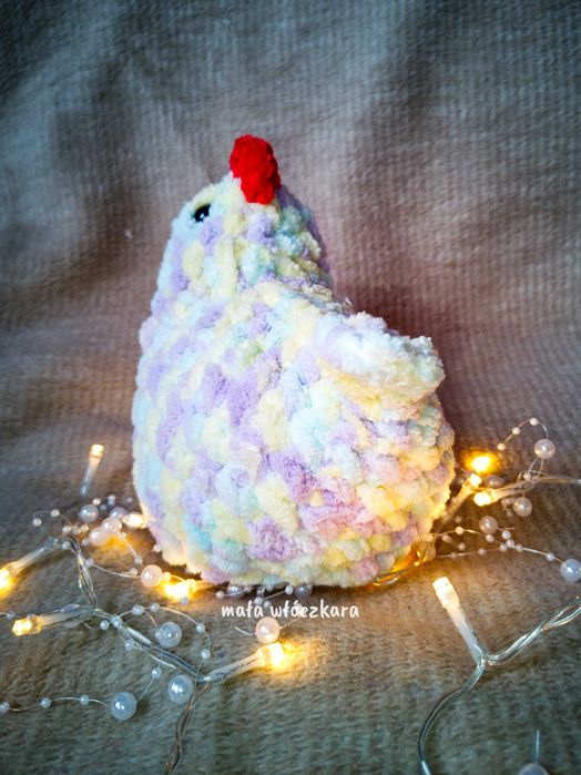 Kolorowa kura pluszak