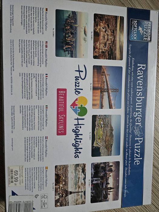 Nowe, zafoliowane puzzle 1000 elementów ravensburger Londyn prezent