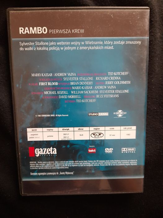 Rambo pierwsza krew płyta dvd