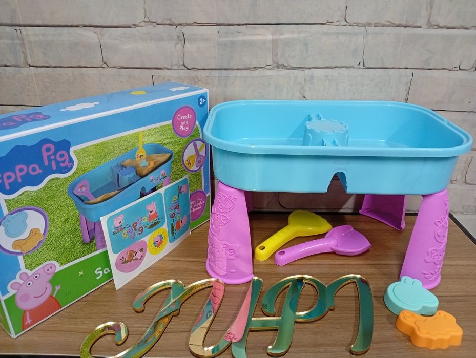 Stolik do zabawy z piaskiem i woda + akcesoriami przenośna piaskownica