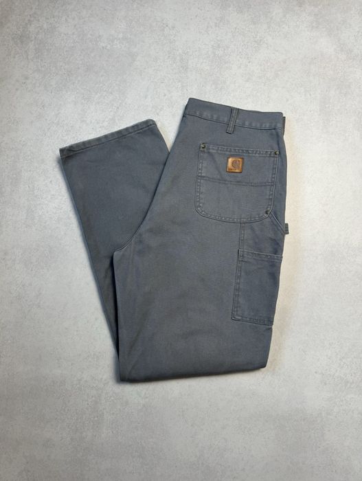 Винтажные рабочие джинсы Carhartt made in USA мужские темно серые оригинал. Чоловічі джинси Carhartt made in USA вінтажні оригінал