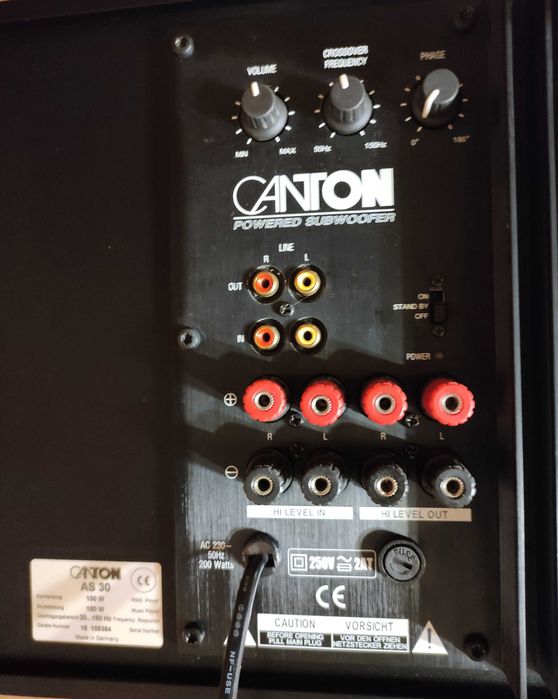 Активный сабвуфер Canton AS 30 динамики 2 по 22 см 200 Watts