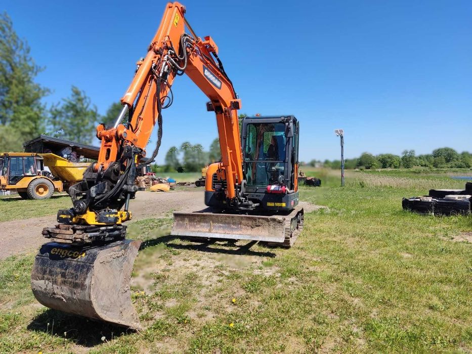 Koparka mini Midi DOOSAN DX62R-3 JCB Yanmar Komatsu Bobcat tiltrotator