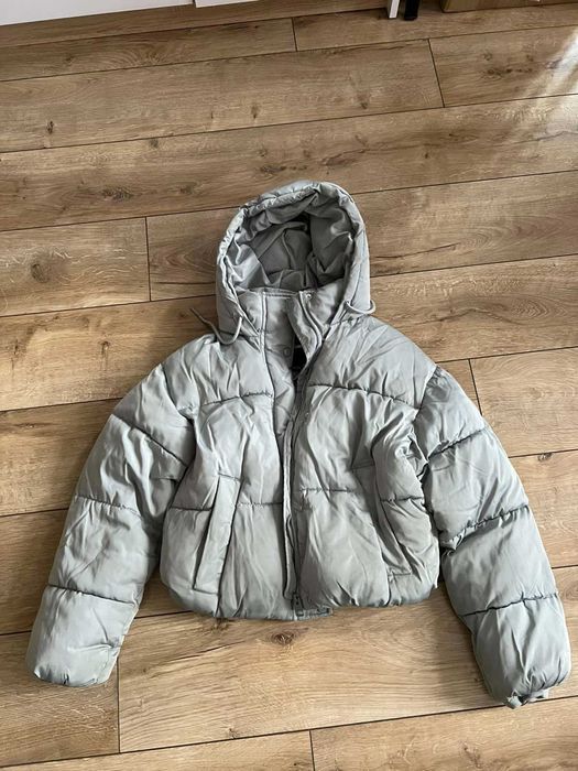 Куртка укорочена пуффер pull&bear стьобана пуховик