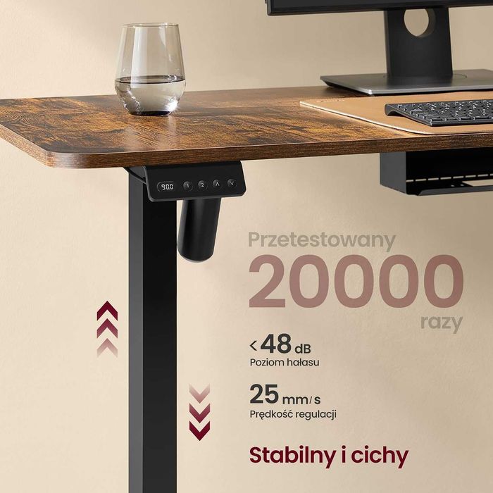 Stelaż do biurka elektrycznego – narożny, regulowany, 160 × 140 cm
