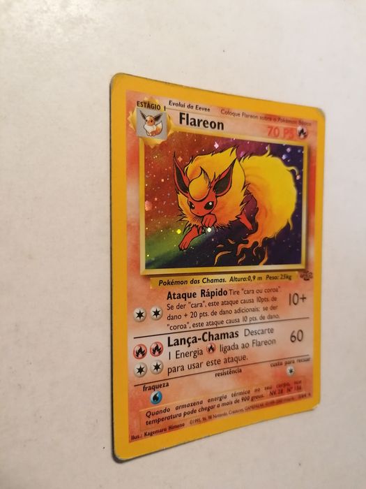 Carta Pokémon Flareon RARE HOLO 1999
