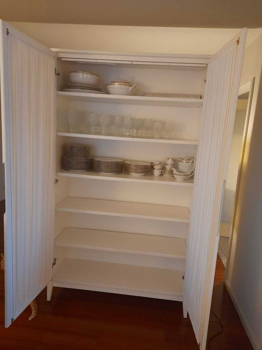 IKEA REGISSÖR Vitrina, branco, 118x203 cm