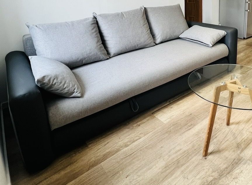 Sofa rozkladana  wersalka łóżko kanapa szara