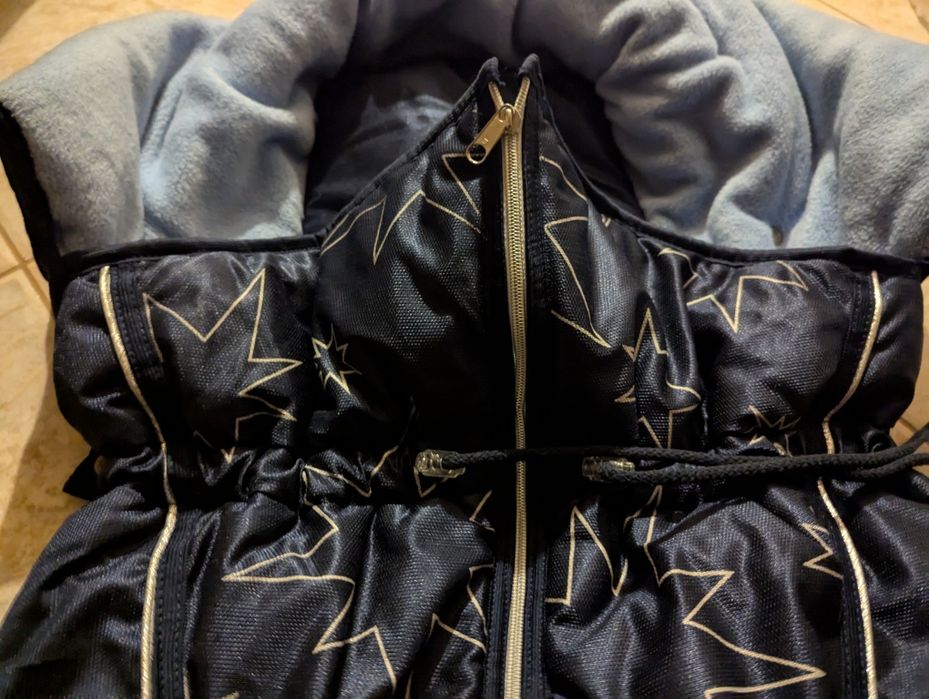 Śpiwór śpiworek zimowy do wózka na sanki jak nowy