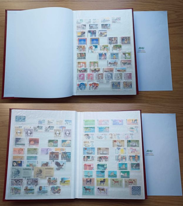 Álbum classificador filatélico e selos 1979 a 1992 Portugal