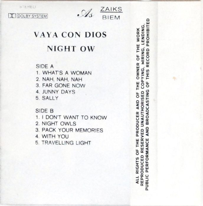 Vaya Con Dios - Night Owls (kaseta) BDB