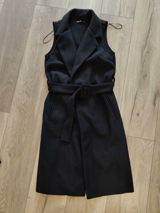 Mohito czarna kamizelka długa z kieszeniami rozmiar XS