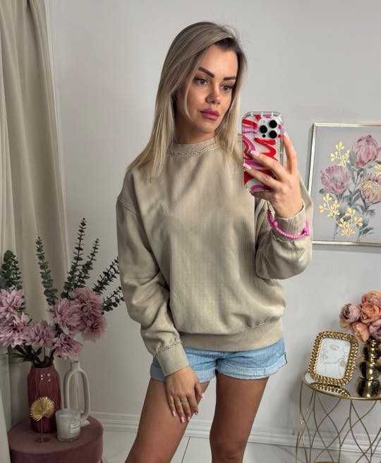 Bluza beżowa Pull & Bear