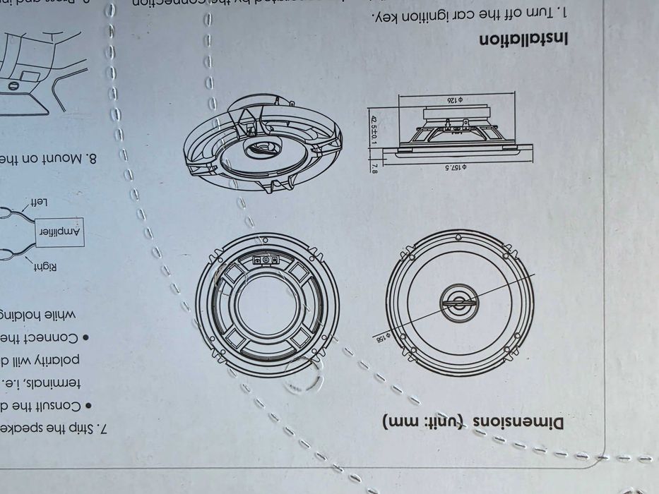 głośniki samochodowe Nakamichi 6 cali NOWE  fabryczny komplet