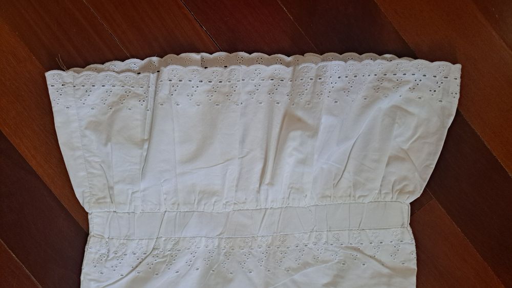 Vestido branco alças com forro