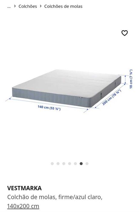 Colchão casal IKEA 140x200