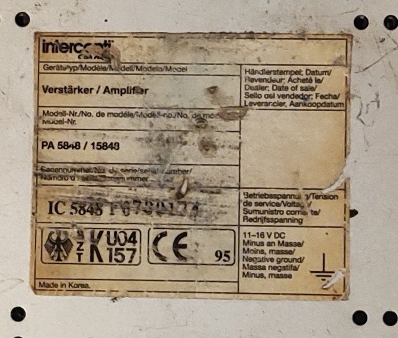 Четырехканальный корейский  усилитель Interconti PA5848
