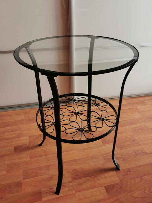 Stolik  ikea czarny metalowy