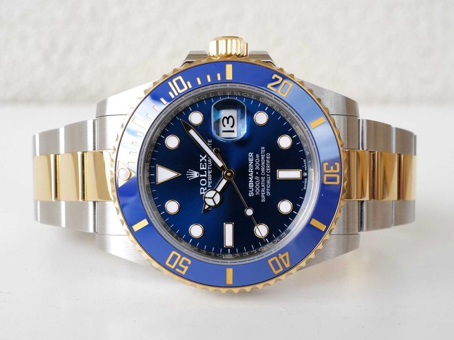 Rolex Submariner Date 41mm Yellow Gold Steel Ceramic Blue Dial