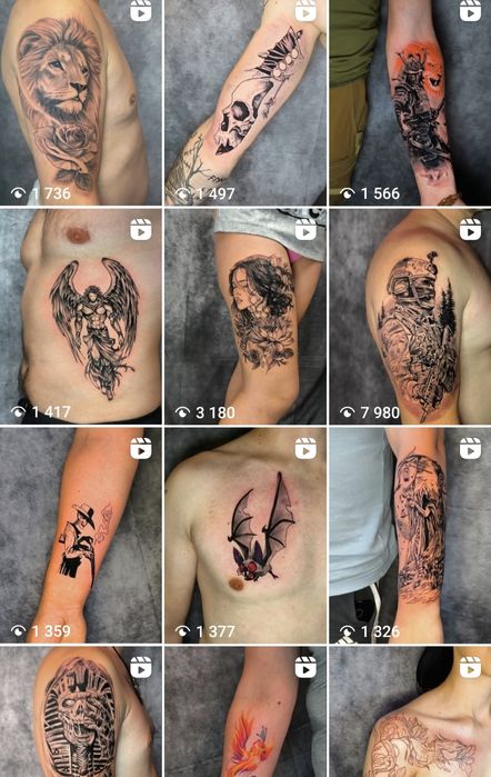 Тату м. Суми від 1500 грн | На перше тату знижка 20%