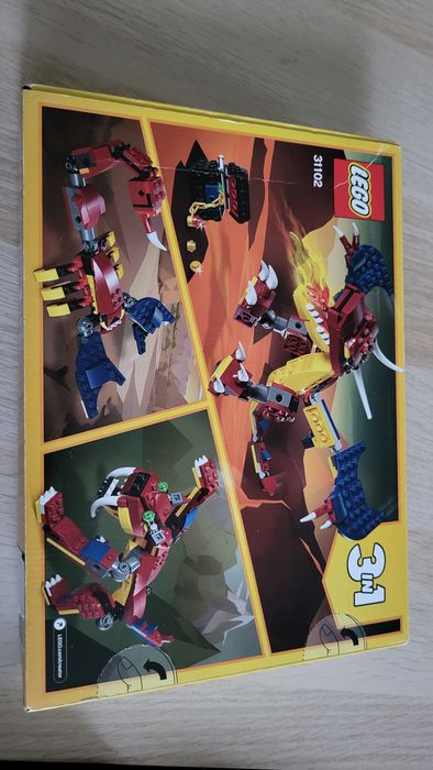 Nowe klocki Lego Creator 3w1 31102 smok ognia tygrys skorpion