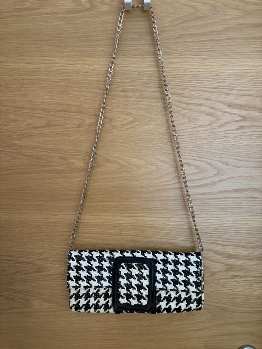 Mala tiracolo verniz Pied de Poule