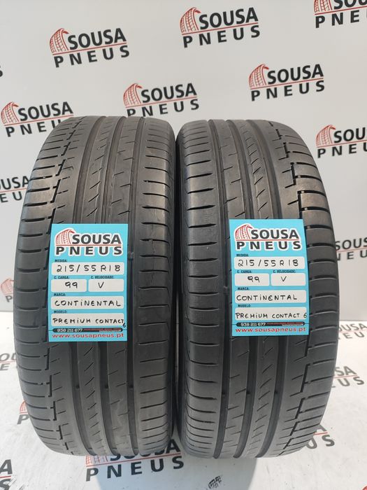 2 pneus semi novos 215-55R18 Continental - Oferta dos Portes