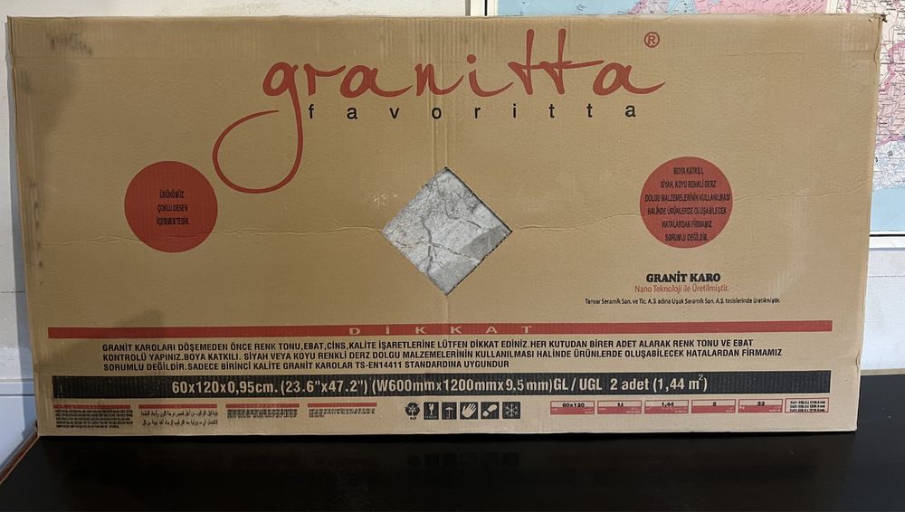 Плитка для стен и пола 1200*600*9.5