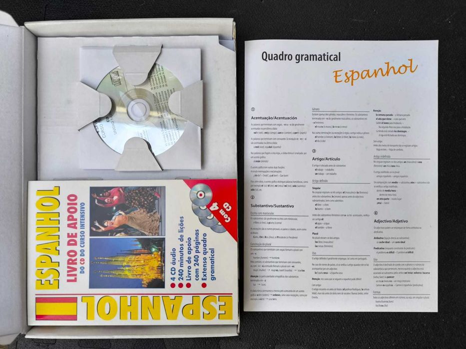 Curso de espanhol e francês com CD's