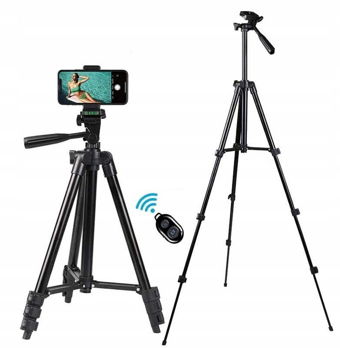 STATYW tripod z pilotem 2 SZTUKI bluetooth UCHWYT na telefon aparat po