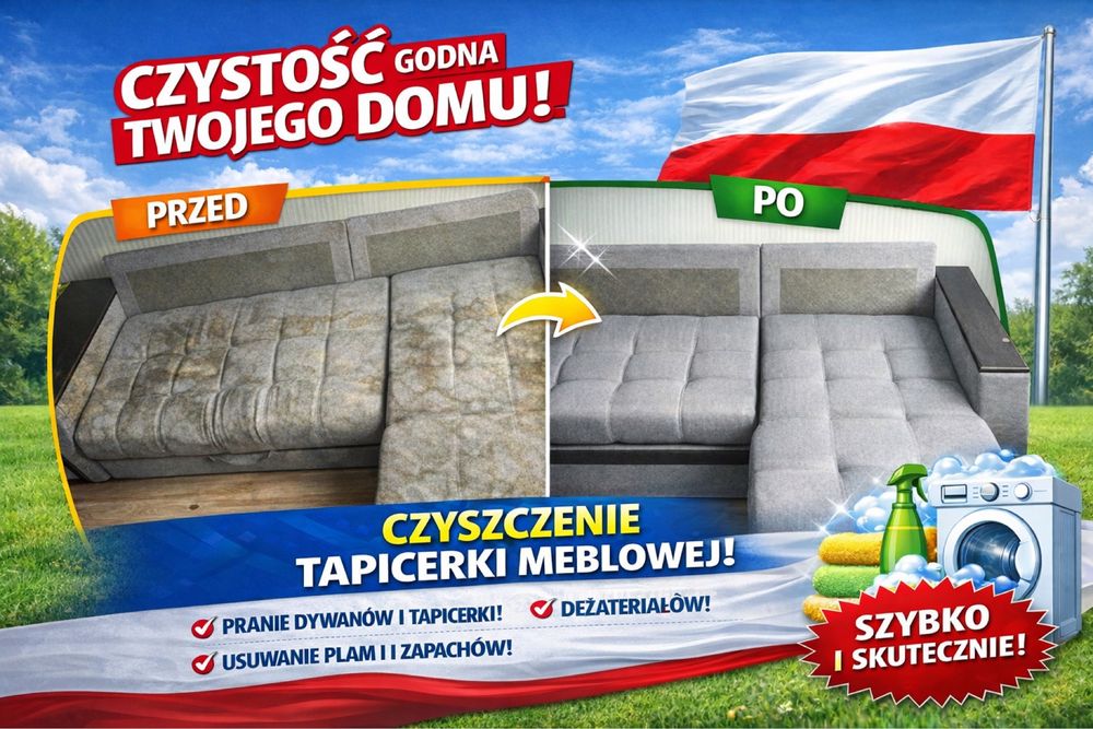 Pranie Tapicerki Sof Kanap Foteli Krzeseł Materaca Wykładziny
 Dywanów