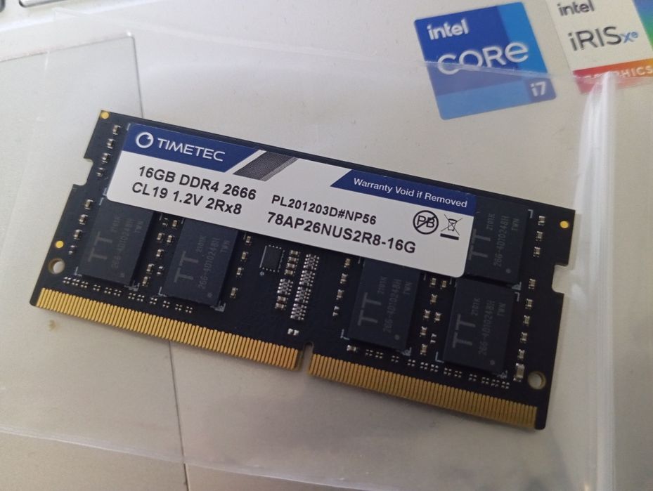 Нова оперативна пам'ять 16 ГБ, DDR4, для ноутбуків, Timetec (2666 МГц)