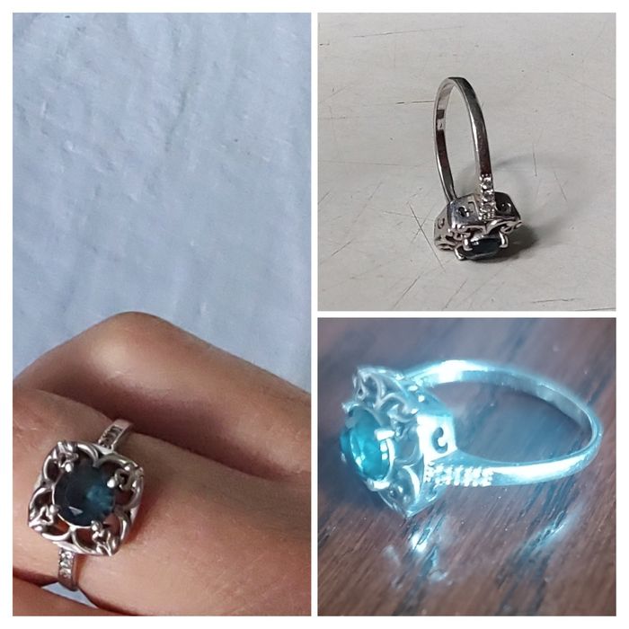 Серебряные серьги-звёздочки и перстень. Костяное кольцо.