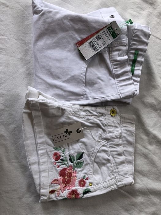 Lote calçoes e calças brancas de menina