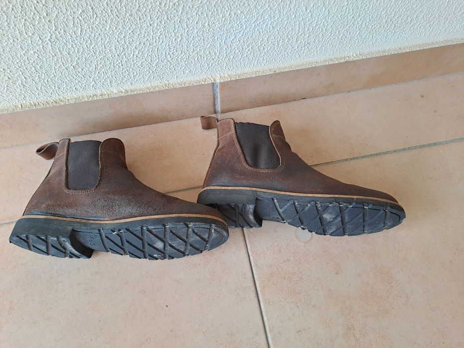 Botas de cano curto de couro