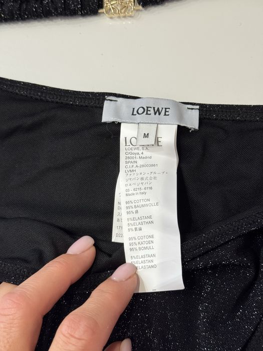 Купальник Loewe чорний сяючий М блискучий з блискітками на зав’язках
