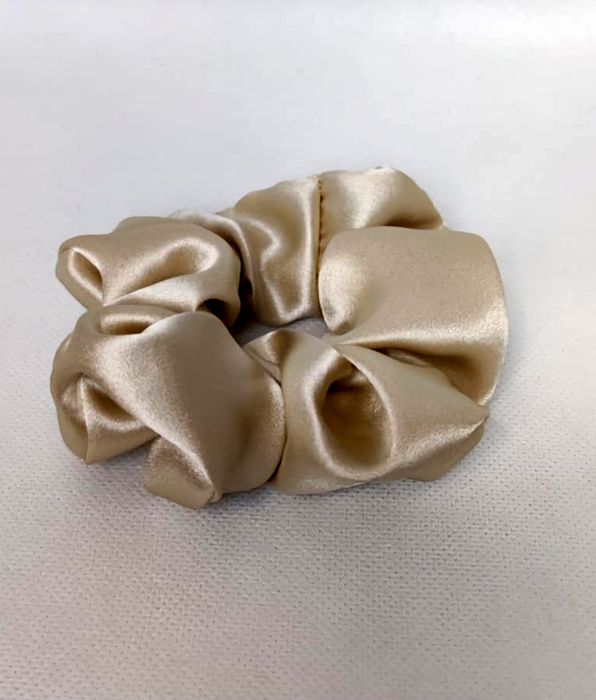 Gumki scrunchie do włosów 100% naturalny jedwab średniej wielkości