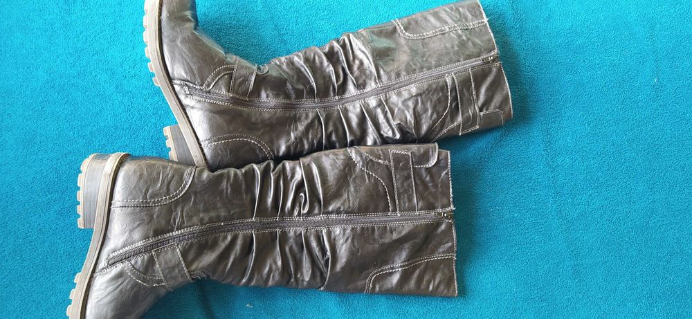 Kozaki czarne damskie, 39