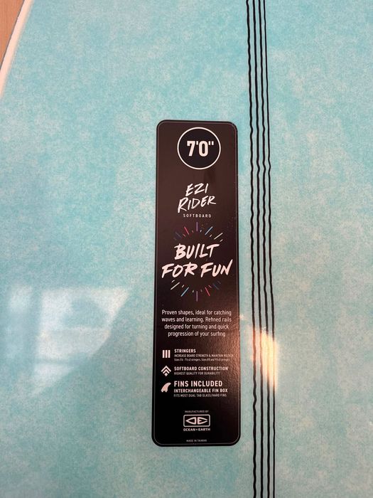 Soft Board Ezi-Rider 7'0" Blue - Ocean + Earth (Completamente Nova, nunca usada)