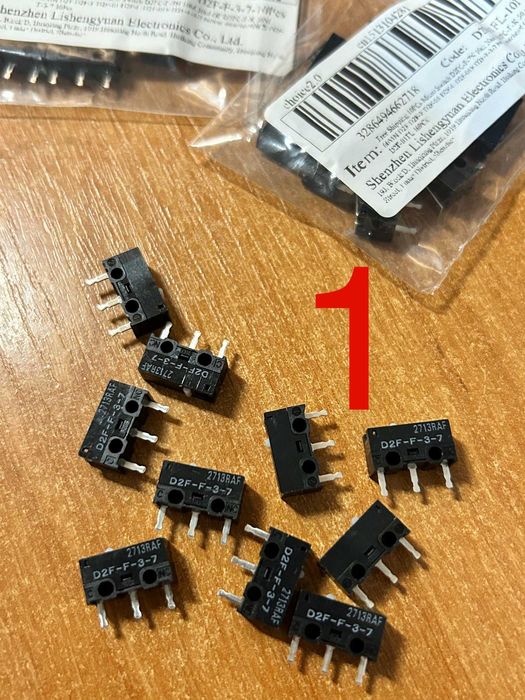 Микрики кнопки Omron Japan D2F-F-3-7 Logitech D2FC-F-K(50M)-RZ Razer