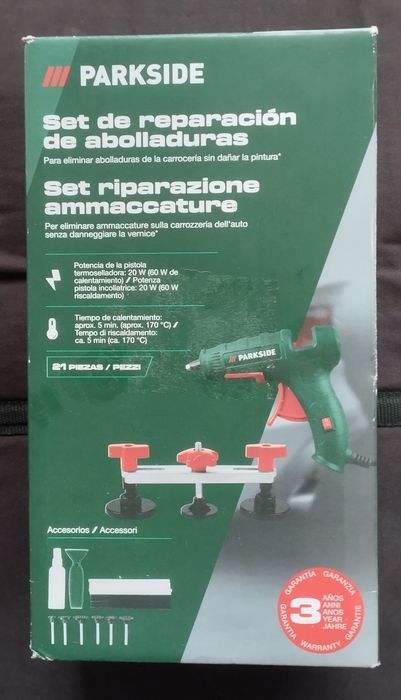 Conjunto de reparação de amolgadelas automóvel Parkside