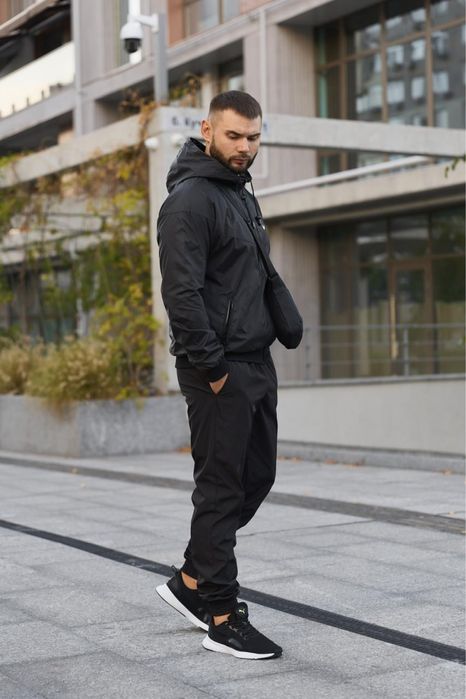 РОЗПРОДАЖ! Комплект jacket windrunner чоловічий чорний