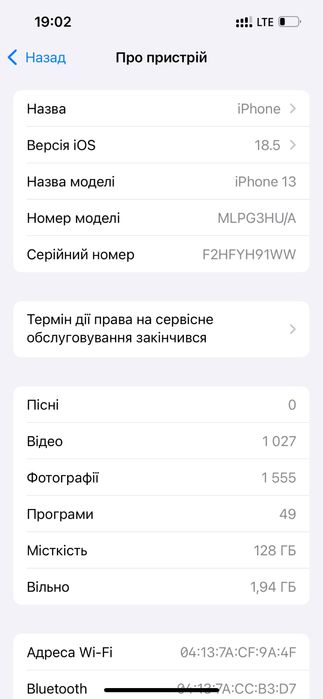Продам iPhone 13 128gb