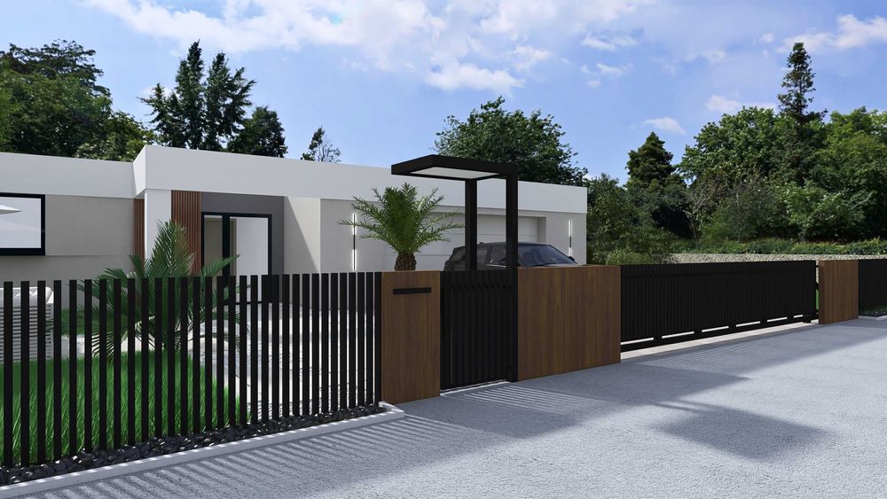 Ogrodzenie Grzebieniowe Pionowe nowoczesne ogrodzenie - Vertical