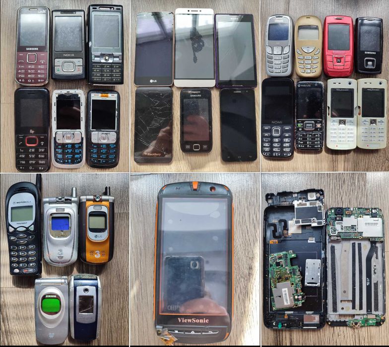 Великий лот телефонів 27+ шт Nokia Motorola Fly Samsung Sony Ericsson Xiaomi iPhone плата