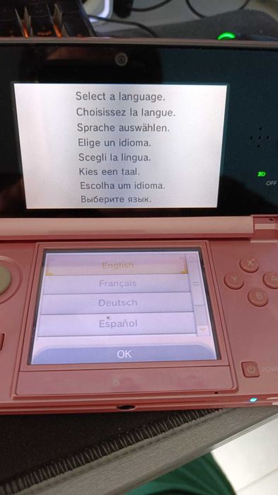 nintendo 3ds rosa completa base + jogo ler descricao