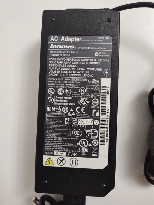 Ładowarka Lenovo 135W 20V ThinkPad W510 W520 W530