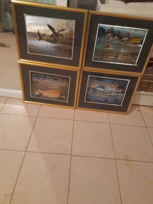 Quatro quadros de colecção , usados em bom estado.